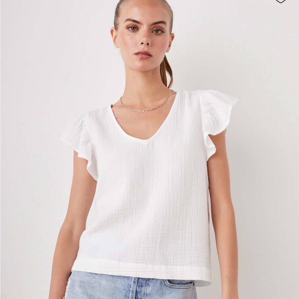 Rails White Miley V-Neck Top - 100% Organic Cotton